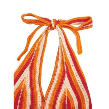 Verdusa Colorblock Halter Crop Top - Summer Fashion Must-Have