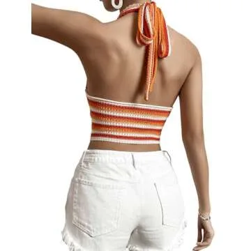 Verdusa Colorblock Halter Crop Top - Summer Fashion Must-Have