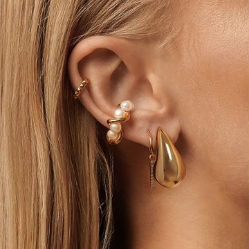 NVWAROCK Clip On Teardrop Earrings for Elegant Looks