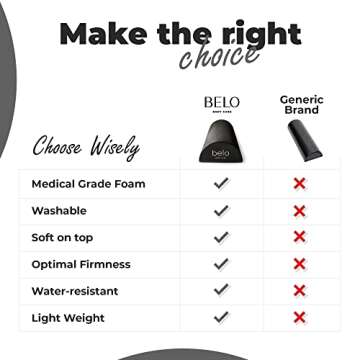 Premium BBL Toilet Seat Riser Butt Pillow - Comfortable, Non-Slip EVA Foam BBL Pillow After Surgery for Butt Helps Speed Up Recovery - Smooth Half Round Shape, Portable & Easy to Clean - Black