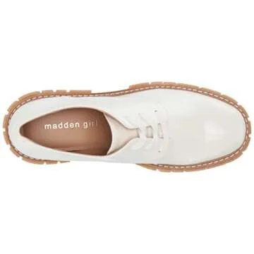 Madden Girl Women's Phoennix Loafer, White Box, 10