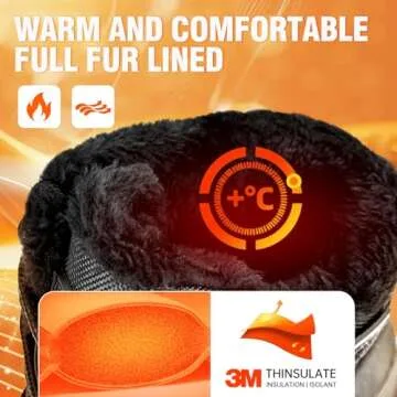 FREE SOLDIER Men's Snow Winter Boots | Insulated Waterproof Ski Shoes