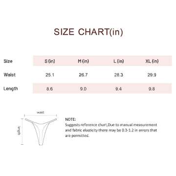 DEANGELMON G-string Thongs for Women Underwear Seamless No Show Panties Low Rise Comfortable Microfiber Workout Pack (6P2,S)