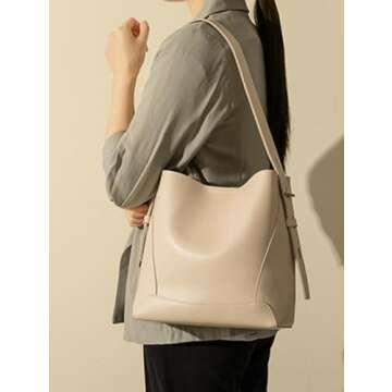 Trendy Women's Vegan Leather Tote Bag - Versatile Design