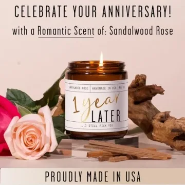 1 Year Anniversary Gift Candle - '1 Year Later'