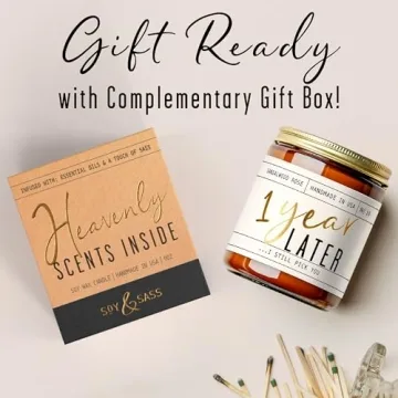 1 Year Anniversary Gift Candle - '1 Year Later'