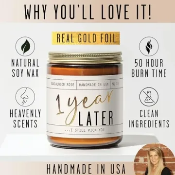 1 Year Anniversary Gift Candle - '1 Year Later'
