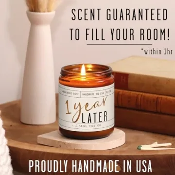 1 Year Anniversary Gift Candle - '1 Year Later'