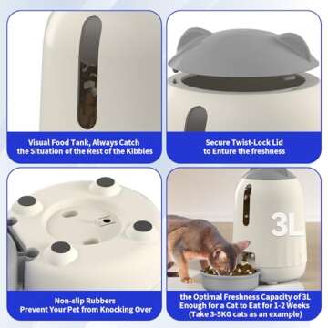 Smart Automatic Cat Feeder with WiFi and Remote Control