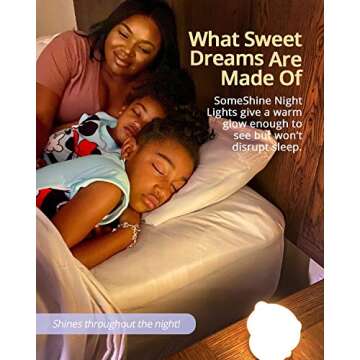 SomeShine Kids Night Light - Rechargeable Cat Nursery NightLight with Auto-Off Timer, Safe and Durable Kawaii Lamp and Glowing Companion for Baby Feeding, Diaper Changing and Midnight Bathroom Trips