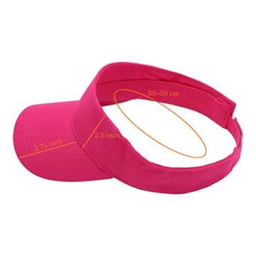 Top Level Sun Sports Visor Men Women - One Size Cap Hat, Hot Pink