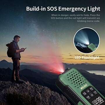 GOCOM G9 Waterproof Walkie Talkie for Adult Long Range, Floating Portable Two Way Radio, NOAA Weather Alert,SOS,Flashlight, Rechargeable 2 Way Raido for Adults (4 Pack)