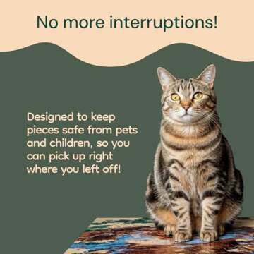 PlayVibe Puzzle Locker 1500 Piece Puzzle Board with Drawers and Cover - Puzzle Solve Station - Sturdy Puzzle Table with 6 Drawers 22 1/4” x 30" - Jigsaw Portable Wooden Puzzle Tray, Puzzle Accessories