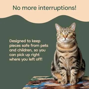 PlayVibe Puzzle Locker 1500 Piece Puzzle Board with Drawers and Cover - Puzzle Solve Station - Sturdy Puzzle Table with 6 Drawers 22 1/4” x 30" - Jigsaw Portable Wooden Puzzle Tray, Puzzle Accessories