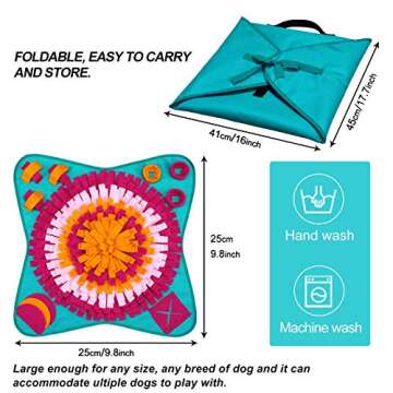 LIVACASA Snuffle Mat for Dogs Washable Pet Feeding Nosework Treats Mat Puzzle Training for Dogs Large Medium Puppies Non Slip Sniffing Slow Feeding Bowl for Cats