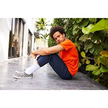 Hanes mens Freshiq X-temp Comfort Cool Crew Socks, 6-pack slipper socks, White/Grey, 6 12 US