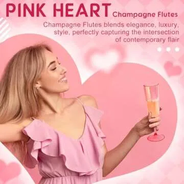 Heart Shaped Champagne Flutes - Perfect for Celebrations