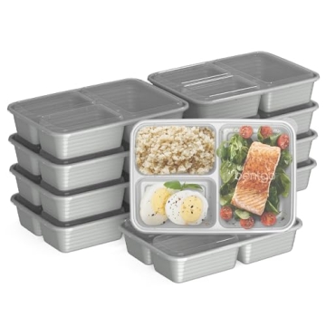 Bentgo 20-Piece BPA-Free 3-Compartment Meal Prep Containers