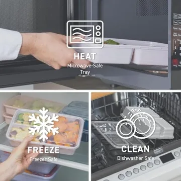 Bentgo 20-Piece BPA-Free 3-Compartment Meal Prep Containers