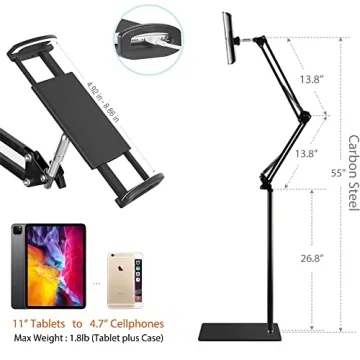 Hands-Free Tablet Floor Stand for All Devices
