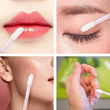 Tbestmax Pink Spoolies & Lip Brushes - 400 Pack