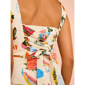 Stylish Qikaka Sleeveless Lace Up Bodycon Mini Dress