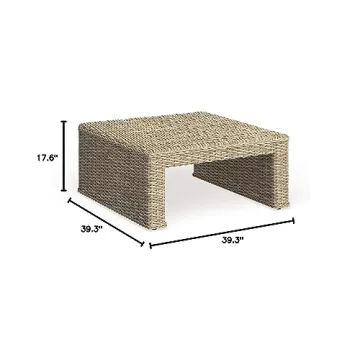 Stylish SAFAVIEH Natural Wicker Coffee Table