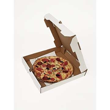 16" x 16" x 2" White Unprinted Corrugated Pizza Boxes (50 Boxes) - AB-238-1-03