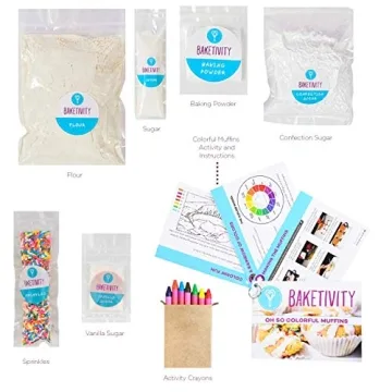 BAKETIVITY Funfetti Muffins Kit for Kids – Easy Baking Fun