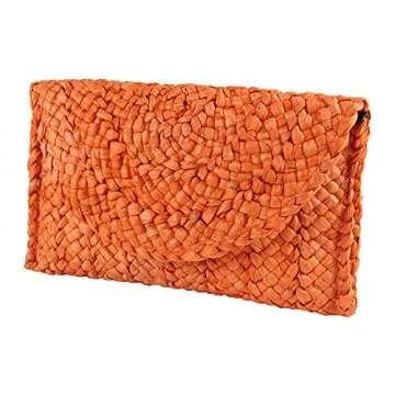 Freie Liebe Straw Clutch Purses for Women Summer Beach Bags Envelope Woven Clutch Handbags
