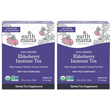 Earth Mama Elderberry Immune Tea for All Family and Moms