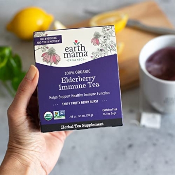 Earth Mama Elderberry Immune Tea for All Family and Moms