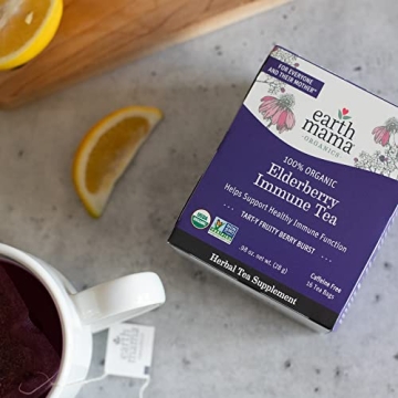 Earth Mama Elderberry Immune Tea for All Family and Moms