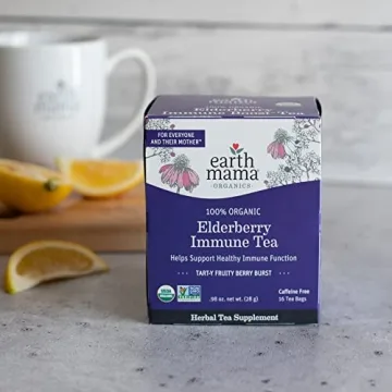 Earth Mama Elderberry Immune Tea for All Family and Moms