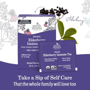 Earth Mama Elderberry Immune Tea for All Family and Moms
