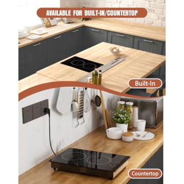 Empava 2 Burner Induction Cooktop - 12 Inch Black