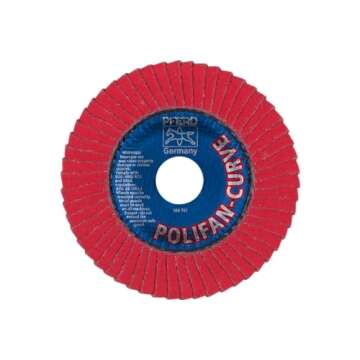 PFERD POLIFAN®-Curve Radial Type Flap Disc - 4-1/2" x 7/8", 60 Grit Ceramic Oxide, Welding Accessory and Angle Grinder Attachment - For Steel and Stainless Steel (INOX) Grinding - Pack of 1 - Part 67234