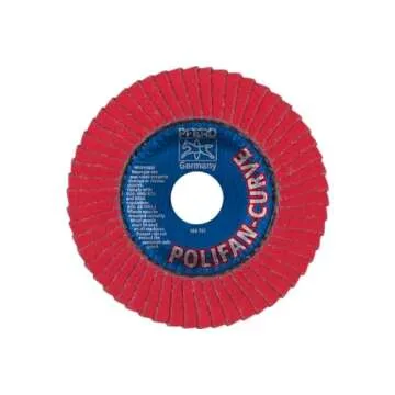 PFERD POLIFAN®-Curve Radial Type Flap Disc - 4-1/2" x 7/8", 60 Grit Ceramic Oxide, Welding Accessory and Angle Grinder Attachment - For Steel and Stainless Steel (INOX) Grinding - Pack of 1 - Part 67234