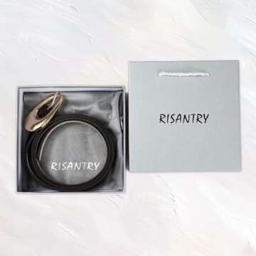 RISANTRY Genuine Leather Belt for Women - Chic and Durable