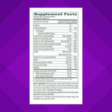 Vitafusion PreNatal Gummy Vitamins for Expecting Moms 45 Day Supply