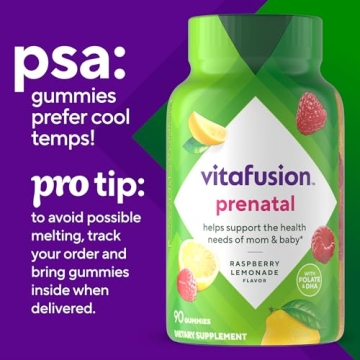 Vitafusion PreNatal Gummy Vitamins for Expecting Moms 45 Day Supply