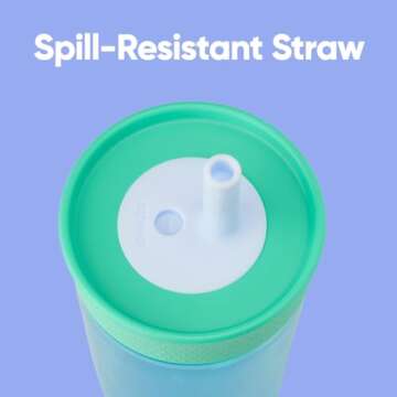 Owala Kids BPA-Free Plastic Tumbler with Spill Resistant Flexible Straw, Easy to Clean, Kids Water B...