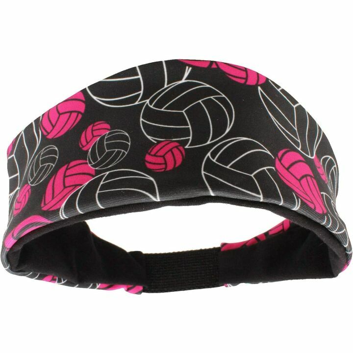 Crazy Volleyball Headband with Vibrant Logos