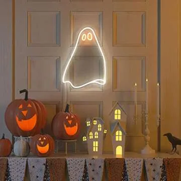 HT Halloween Neon Sign Light for Festive Decor