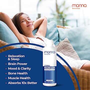 Manna Vitamins Evolved - Liposomal Magnesium, Liquid Magnesium, High Absorption Magnesium Glycinate ...