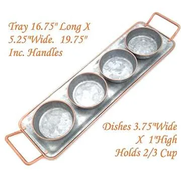 Galrose Appetizer Tray with Snack Bowls – Elegant Serveware