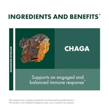 Host Defense Chaga Capsules - Immune Support Supplement