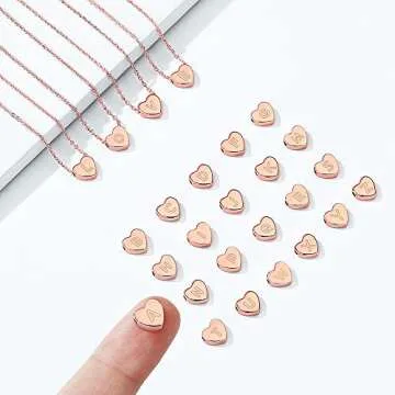 Valentines Day Gifts for Girls - A Initial Necklace for Teen Girls, Heart Letter Necklace for Women Girls Dainty Rose Gold Initial Necklace for Girls Women Teens Girls Valentines Day Gifts for Her