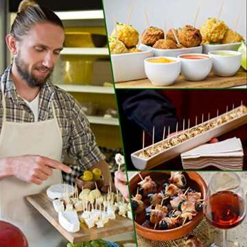 Minisland 2mm Thick Premium Bamboo Wood Toothpicks 1200 Counts in 20 Small Packs Bulk Round Sturdy Tooth Picks for Teeth Clean Kitchen Appetizers Travel Portable Disposable - MSL142