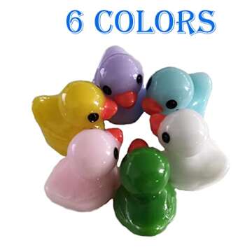 Tloml WU 180 Pcs Resin Duck Miniature Figures Micro Fairy Garden Landscape Aquarium Dollhouse Orname...